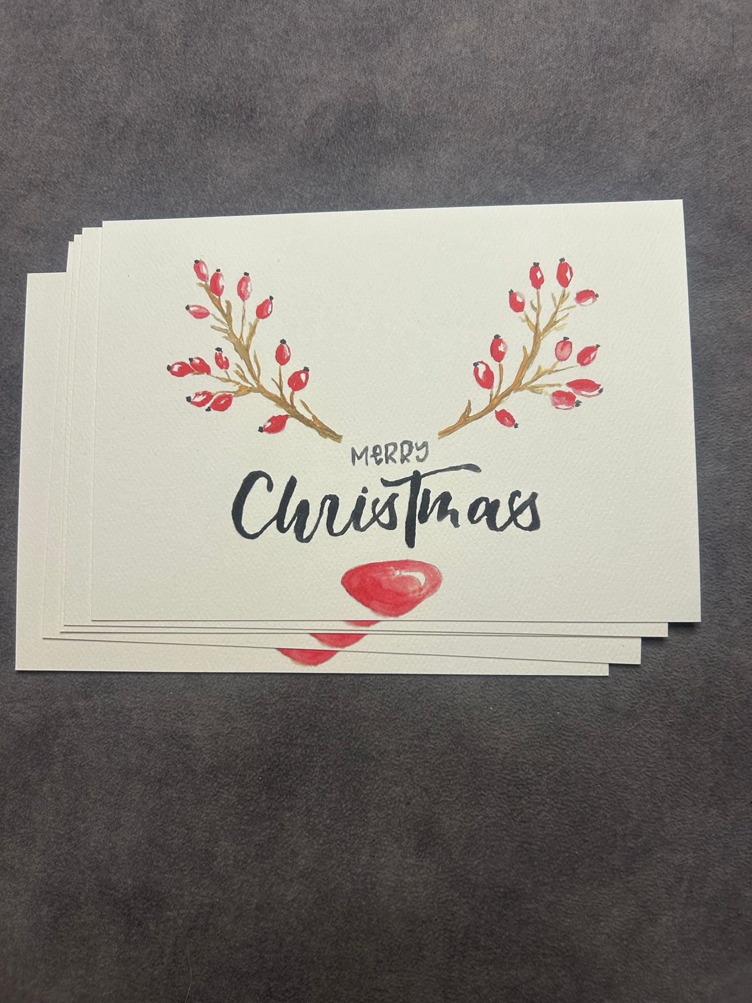 Merry Christmas Hagebutten Elch