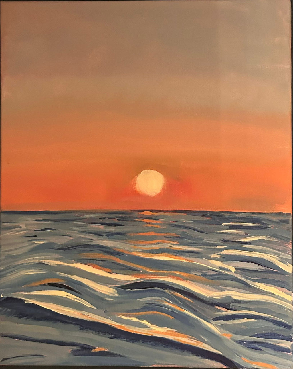 Sonne trifft Meer - Acrylbild