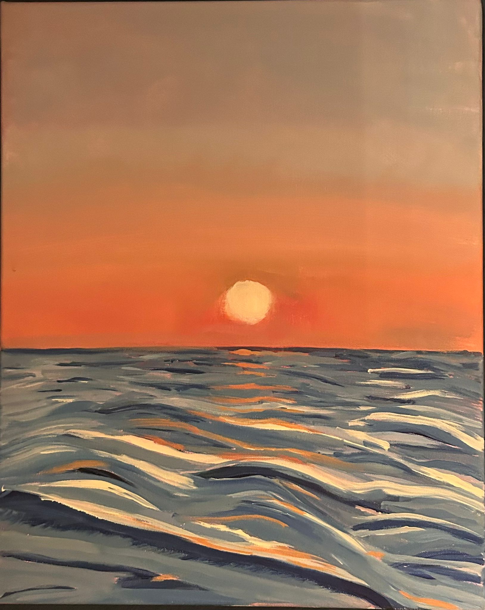 Sonne trifft Meer - Acrylbild