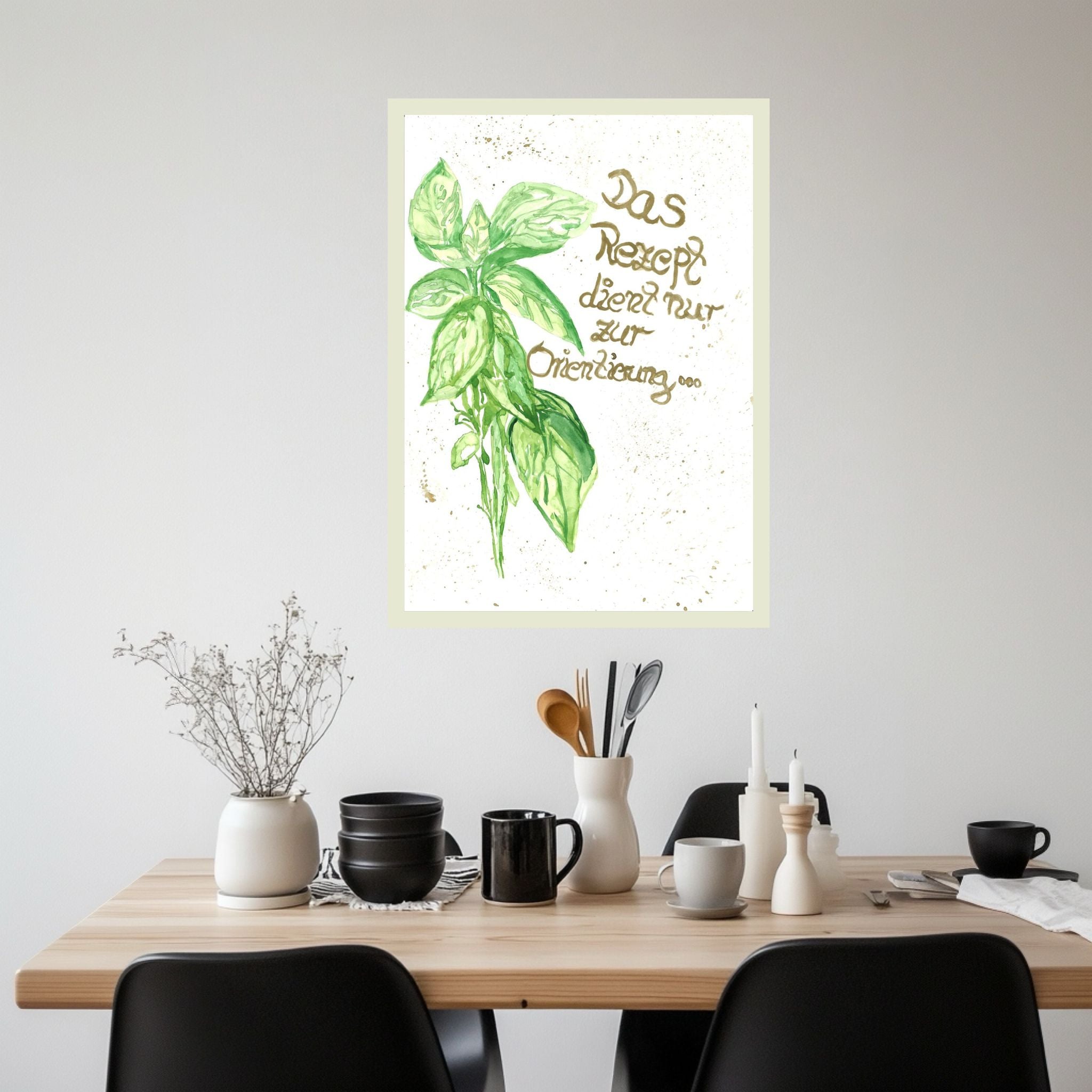 "Das Rezept dient nur zur Orientierung..." - Aquarell A4